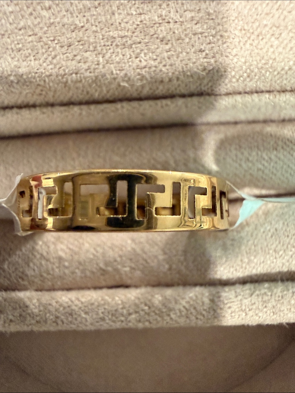 14K Gold Italian Greek Ring Band